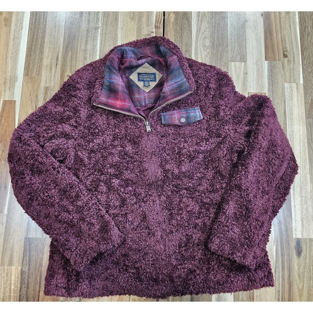 Womens Pendleton Full Zip Fleece Jacket Coat Size M MINT